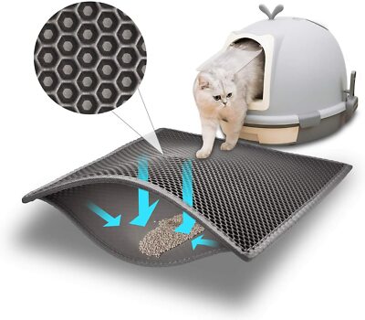 KATZENTOILETTE MATTE DOPPELLAGIG WASSERDICHT WASCHBAR WABEN DESIGN, 61x38cm