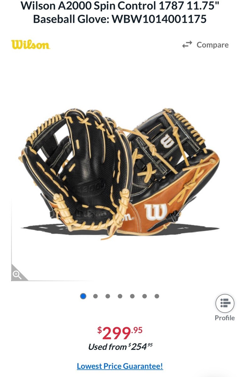 Wilson A2000 RHT Baseball Glove With Spin Control