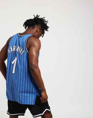 Mitchell & Ness NBA Orlando Magic #1 Hardaway Blue Pinstripe