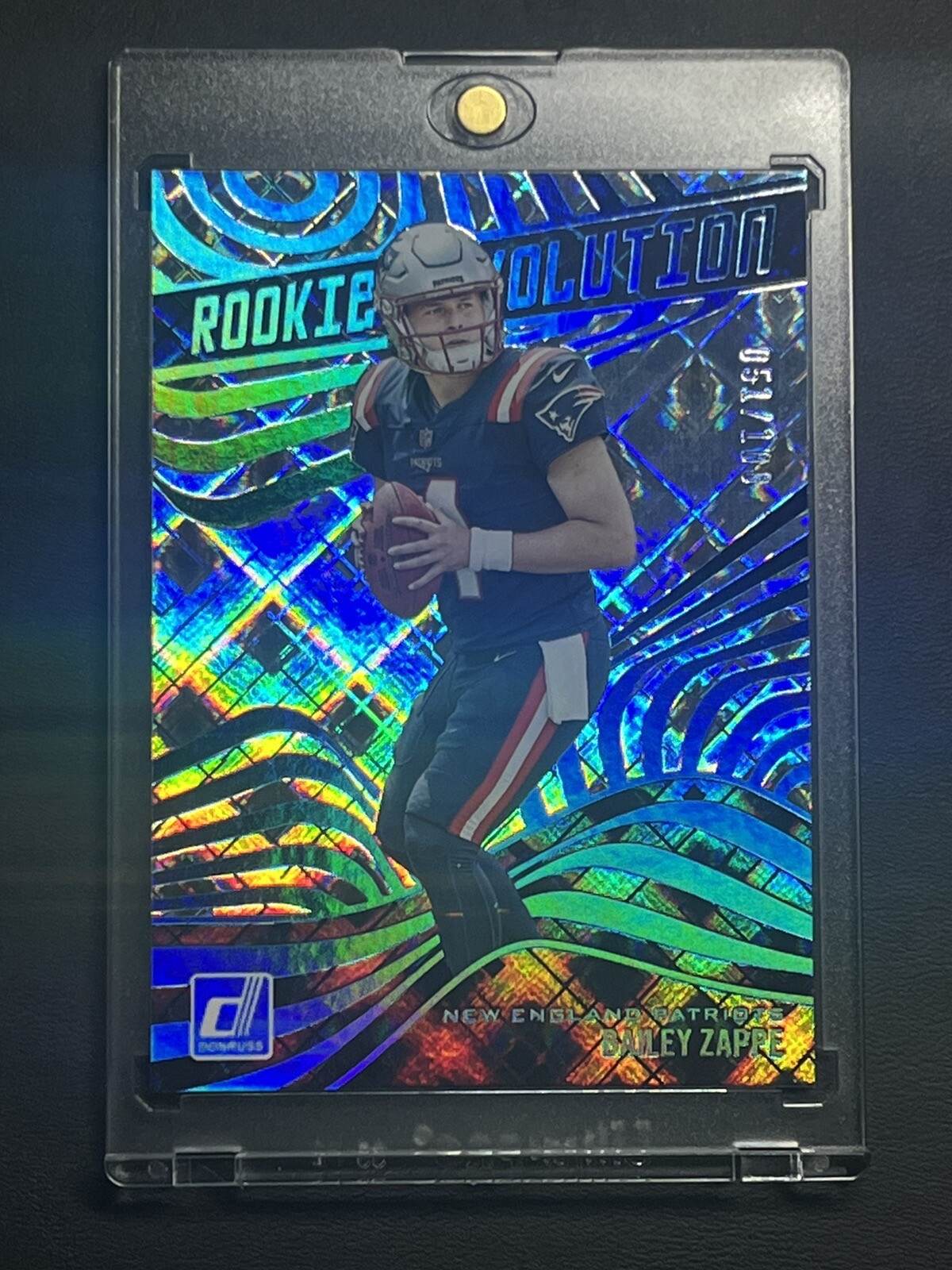 2022 Donruss 🏈 Bailey Zappe Rookie Cosmic Rookie Revolution #d /100 Patriots RC