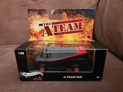 The A-Team Van Hot Wheels Elite One GMC Vandura Black Gray Red 1