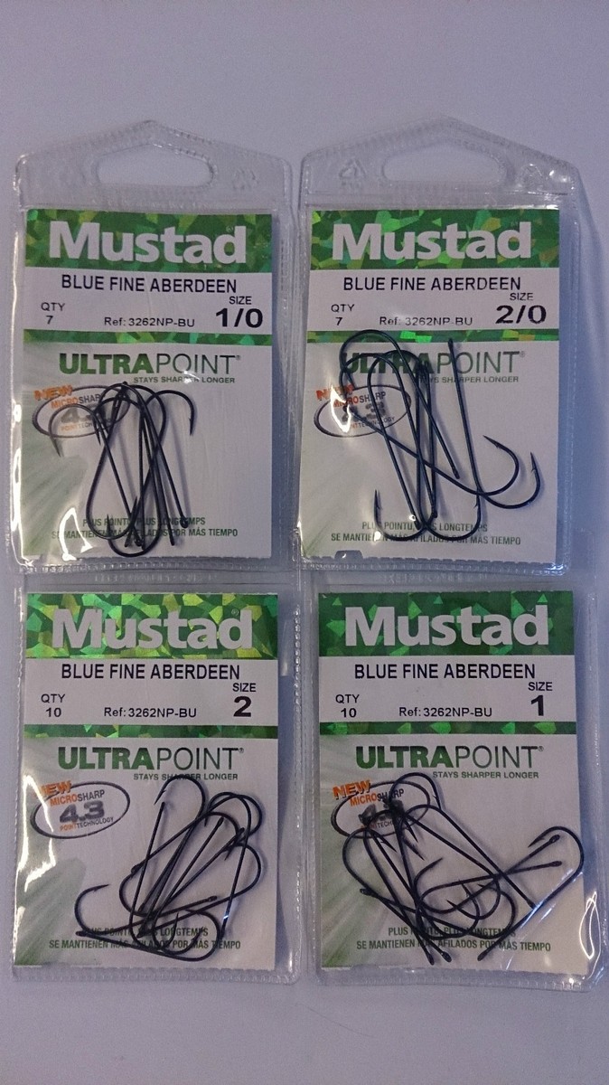 Mustad Ultra Fine Point Aberdeen Hooks sea fishing hooks available or  packs