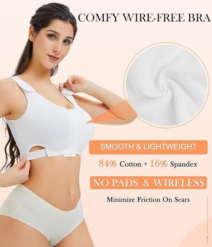 CYDREAM Women Wireless Front Closure Compression Everyday Bra Medium - Picture 5 of 5