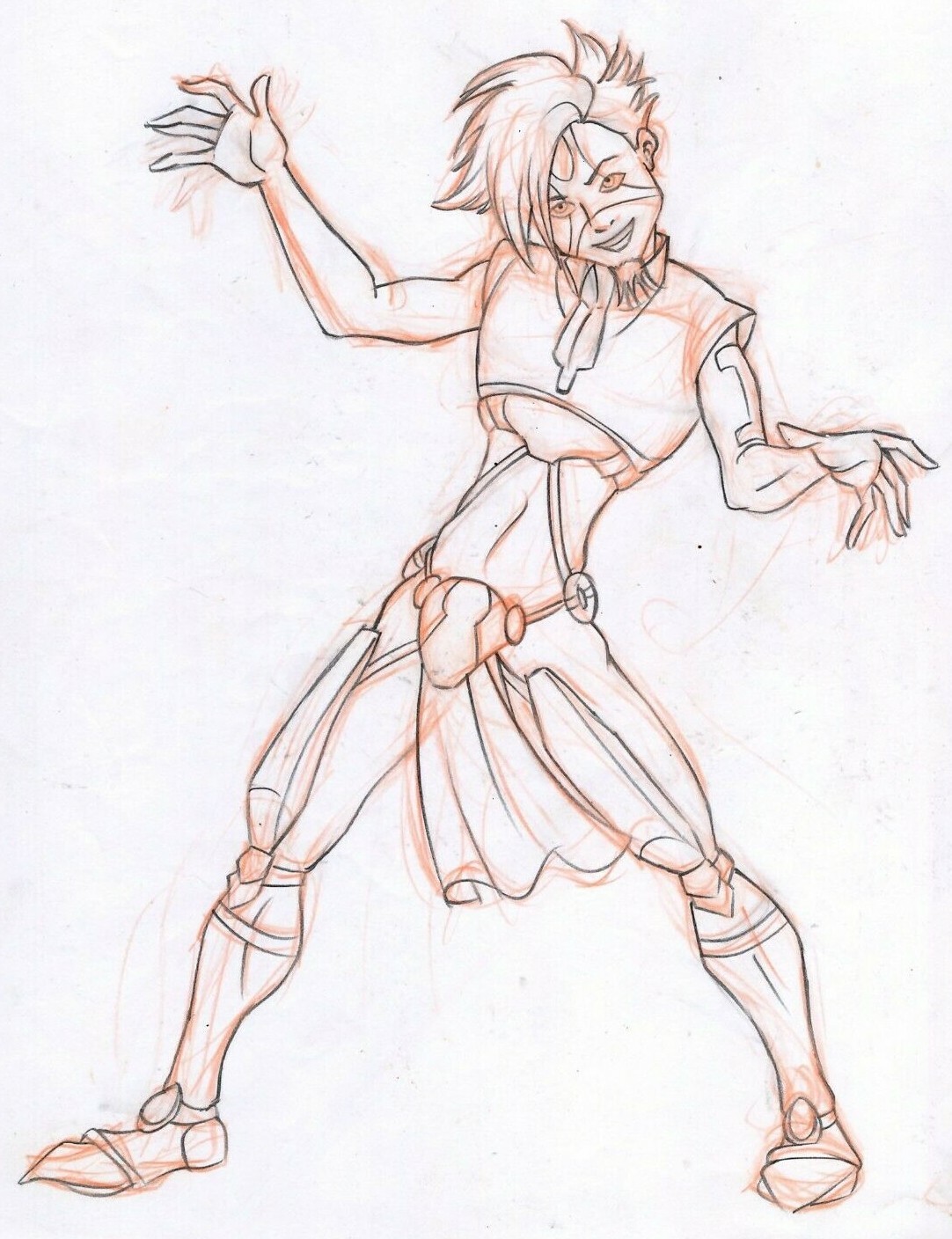 MEDIEVAL WAR GAME Hand Drawn Character Concept Art Design MARCO ARANTES 16"x11" 