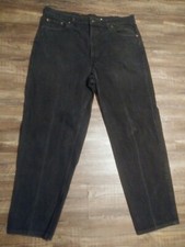Vintage 90s Levi's 550 Mens Size 42x32 Black Denim Jeans Red Tab Made In The USA