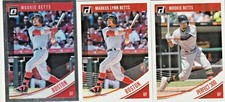 2018 Donruss Chrome Optic SP 156 & Base Lot Both Variations 191 Mookie Betts Sox
