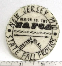 Vintage 1970 New Jersey NAFCA State Fall Frolic Patch Jugtown Mtn NJ Reg 2