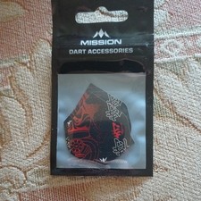 MISSION SOLO SAMURAI II DART FLIGHTS  - Standard No.2 Shape - Red/Black