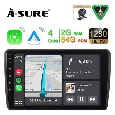 2+64GB Android 15 Autoradio Navi GPS Bose WIFI für AUDI A3 S3 RS3 8P 8V Kamera