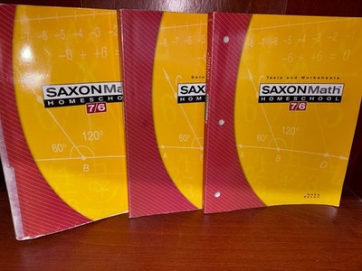 Saxon Math Homeschool Student 3 Books 7/6 Solutions, Tests and worksheets