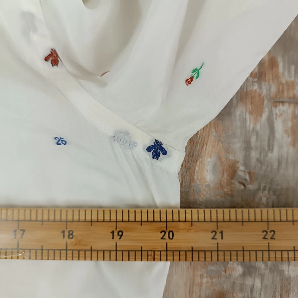 Camisa Gucci Botones Talla 40-15 3/4 Manga Larga Blanco Algodón Hecha en Italia Foto 4 de 4