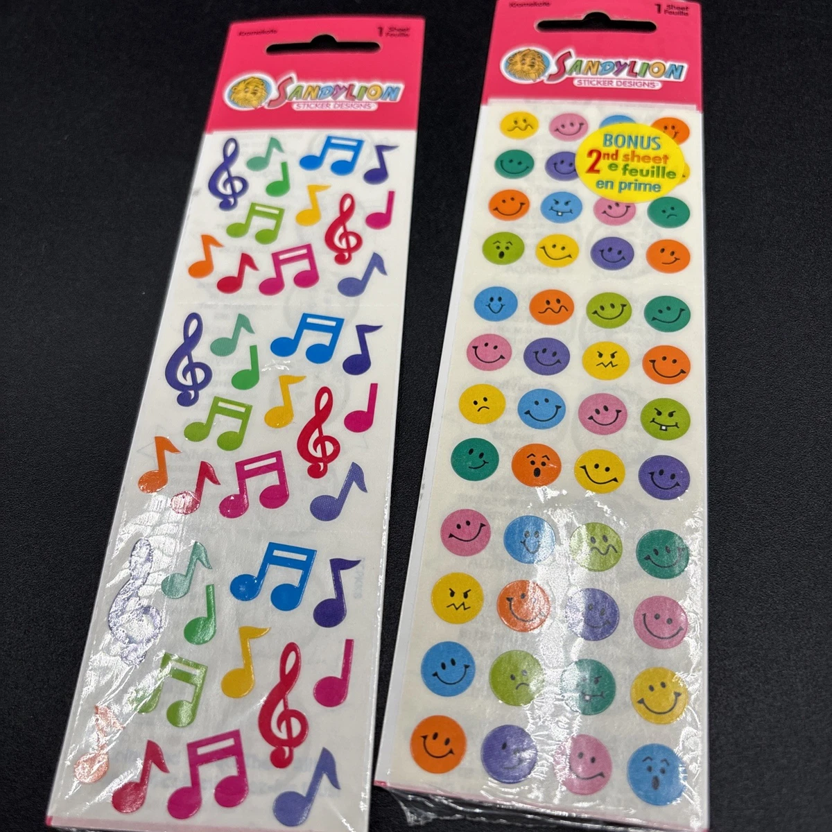 Stickers vintage années 80 Sandylion Mylar au choix lire description