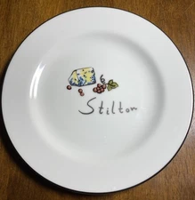 Pottery Barn Stilton French CHEESE COCKTAIL Appetizer PLATE 7.75" 