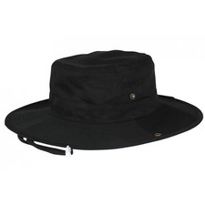 Grand Bob Safari Noir Ficelle Homme Femme – Chapeau Bob Large en Coton-Taille u