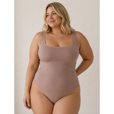 SKIMS Cotton Rib Bodysuit Umber Womens 4X