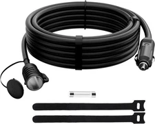 12V/24V Car Cigarette Lighter Extension Cord 6 FT, Car Plug Splitter Adapter 16A