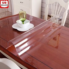 PVC Table Top Protector Clear Cover Waterproof Heat Resistant Scratch Proof Mat
