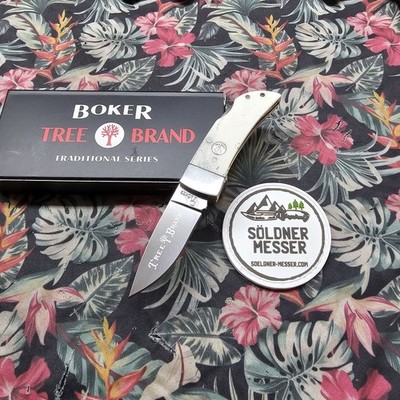 Böker Messer Tree Brand Boker USA only Lockback White Taschenmesser D2 Knochen