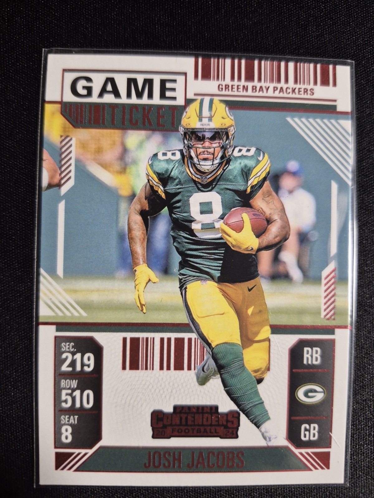 2024 Panini Contenders - Josh Jacobs #35 Red Game Ticket