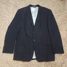 Banana Republic Mens 44R Navy Blue Pin Stiped 2 Button Sports Coat Blazer