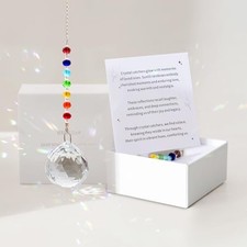 Sympathy Gifts for Loss of Loved One, Crystal Transparent and 7 Colors Rainbow