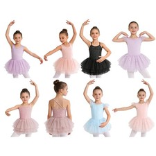 Girls Dancewear Competitions Skirted Rumba Ballroom Ballet Tutu Dress Cha-cha
