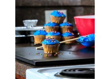 Camco 43704 Decor-Mate RV Stove Topper & Cutting Board - Black