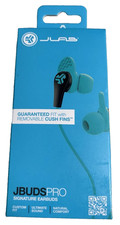 JLab JBuds Pro Signature Earbuds Wired Headphones w/ Mic 3.5mm - Teal NEW !!!