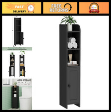 Narrow Small Bathroom Storage Cabinet, Space-Saving Toilet Paper Organizer