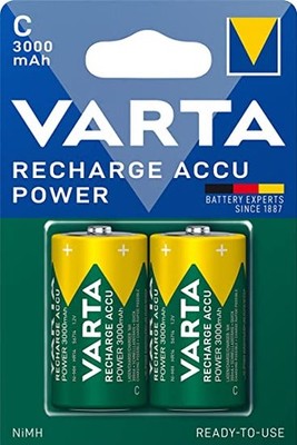 Varta Ready to Use LSD NiMH Akku C Baby/HR14 3000 mAh 1,2 V (2er Blister)
