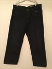 Wrangler Jeans Mens 44x30 Black 100% Cotton Denim Straight Leg Rugged Wear — photo 1