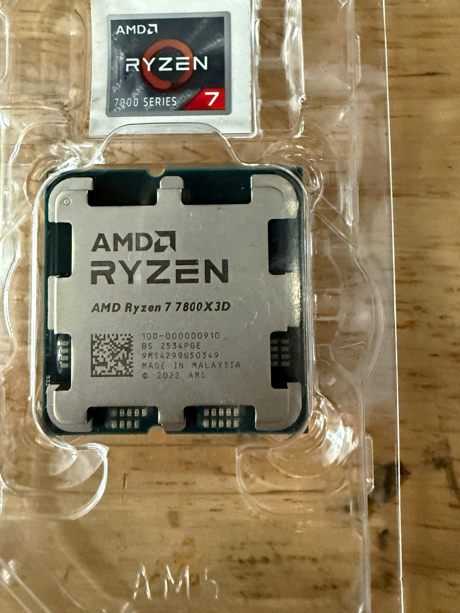 AMD Ryzen 7 7800X3D 8-Core 4.2GHz CPU AM5 8MB L2 96MB L3 100