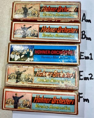 Harmonica Hohner Orchester vintage, natural minor various keys