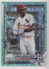 2021 Bowman Chrome Prospects Aqua Shimmer Refractor 77/125 Jordan Walker 0di9