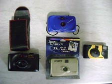 4x Vintage Film Cameras NEW MeiKai Quickshot, Dollar Tree and Kodak Disposable