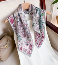 70 Cashmere 30 Silk Bandana 65X65cm Scarf Shawl floral Print Neckerchief wrap