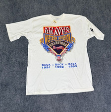 NWT VTG 1993 Starter Atlanta Braves Western Division Champion .T-Shirt Size L