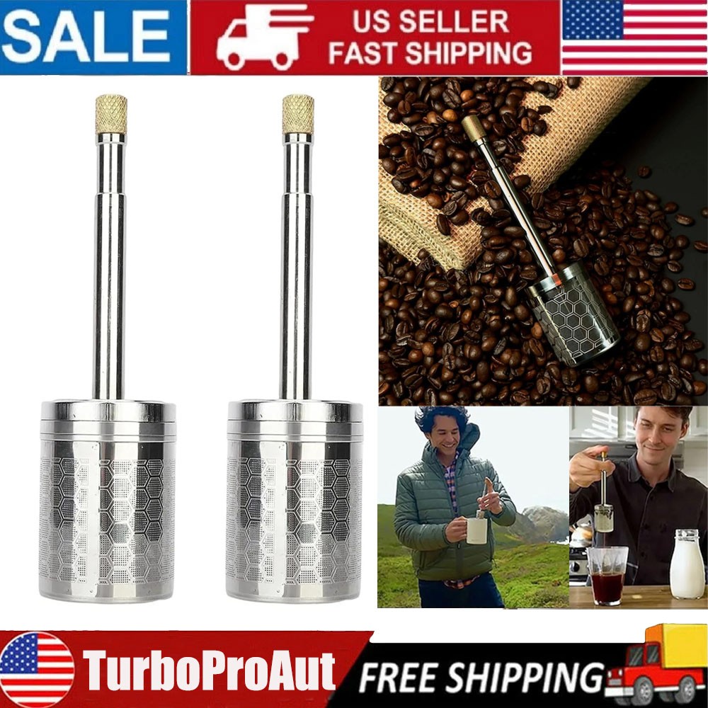 2X Portable Travel Coffee Brewer Final press Reusable Coffee Filter Coffee Maker