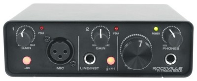 Rockville R-TRACK SOLO USB C Audio Interface 24Bit 192Khz, ASIO Drivers,...
