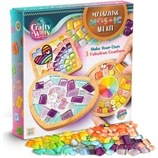 Glittery Garden Mosaic Craft Kit - Own Unicorn And Rainbow Design Coaster