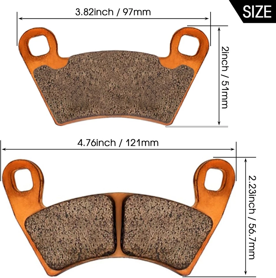 Brake Pads for Polaris Ranger 500 570 700 800 900 RZR 800 900 700XP 800XP 900XP - Изображение 3 из 4
