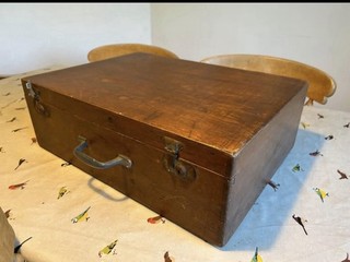 Vintage Wooden Suitcase 55.5 X 41.2 Cm
