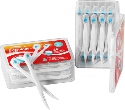   48 Count (2 Pack of 24) Mini Brushes - Disposable Toothbrushes with Toothpaste