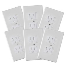6-Pack Self-Closing Outlet Covers For Center Screw Outlets Only - Measures 3"...