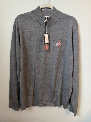 Johnnie-O Ohio State Wool 1/4 Zip Size L