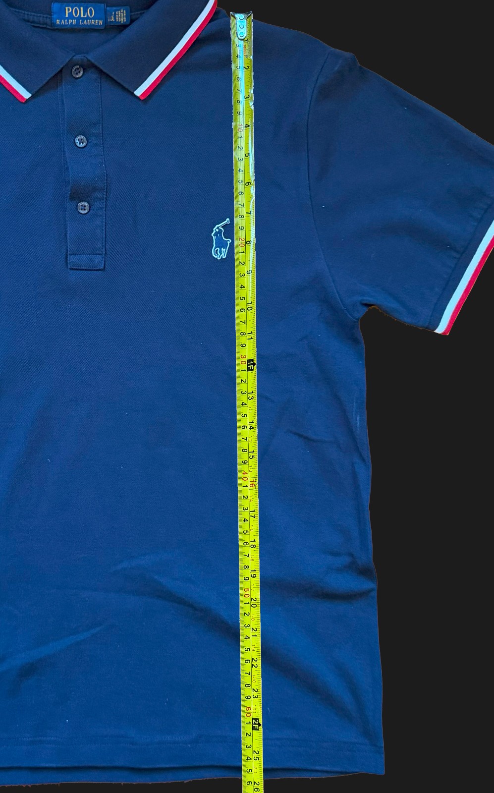 Ralph Lauren Polo Shirt - Blue - Size M-L **READ THE DESCRIPTION** thumbnail 5