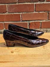Stuart Weitzman 10 3A Bentley Croc Heel Vintage