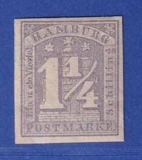 Hamburg 1864 Wappen und Ziffer 1 1/4 Schilling Mi.-Nr. 8e ungebraucht *