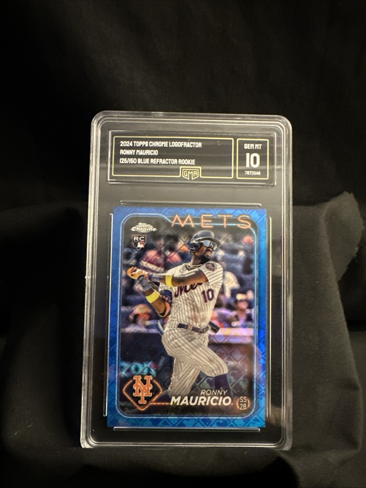 2024 Topps Chrome - Ronny Mauricio #28 Blue Refractor 125 /150 (RC)