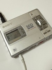   AS-IS  Sony MZ-R50 MD Walkman w/ Microphone ECM-MS907  Accessories From JAPAN